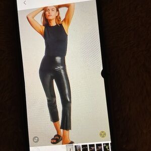 Commando faux leather crop flare pull on leggings